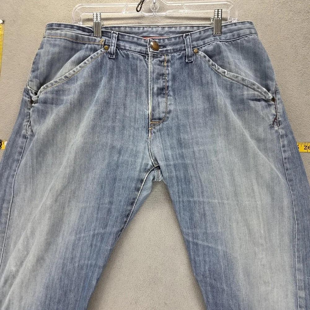 Vintage Levis Engineered Jeans Mens Blue Twisted Button Fly Med Wash Fits 34x29